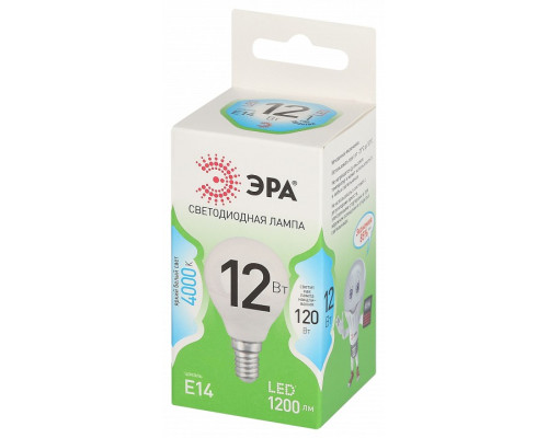 Лампа светодиодная ЭРА Green Line P45 12 Вт 4000 K E14 LED P45-12W-840-E14 GL