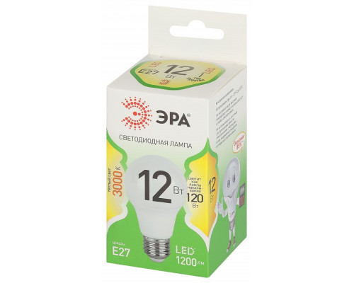 Лампа светодиодная Эра Green Line LED A60-12W-830-E27 GL