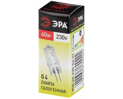 Лампа галогеновая Эра  G4-JCD-40W-230V-CL