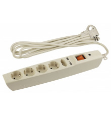 Удлинитель с выключателем Эра  SFU-5es-2m-I