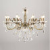 Подвесная люстра Eurosvet Elisha 3281/8 античная бронза прозрачный хрусталь Strotskis 3281/8