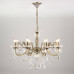 Подвесная люстра Eurosvet Elisha 3281/8 античная бронза прозрачный хрусталь Strotskis 3281/8