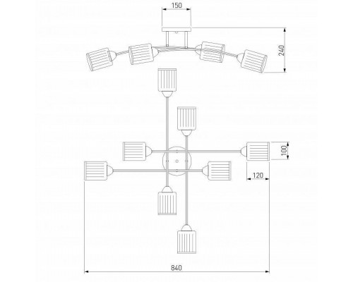 Люстра на штанге Eurosvet Ruby 30125/8 хром