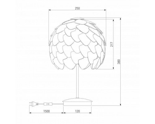 Настольная лампа декоративная Bogate's Cedro 01099/1