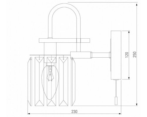 Бра Eurosvet Tenia 70090/1 графит