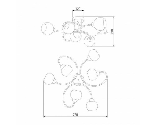 Потолочная люстра Eurosvet Tulia 30136/6 белый