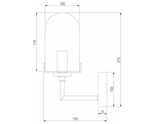 Бра Eurosvet Pluto 60156/1 хром