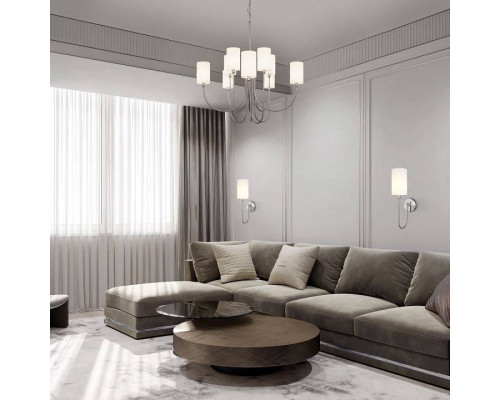 Подвесная люстра Eurosvet Abbey 60164/10 никель Smart