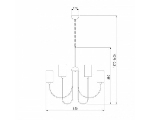 Подвесная люстра Eurosvet Abbey 60164/10 никель Smart