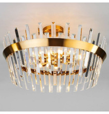 Светильник на штанге Eurosvet Steccato 10111/8 золотая бронза/прозрачный хрусталь Strotskis Smart