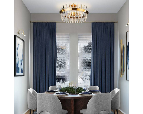 Светильник на штанге Eurosvet Steccato 10111/8 золотая бронза/прозрачный хрусталь Strotskis Smart