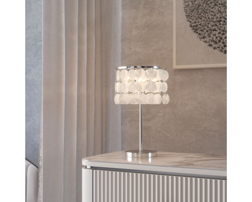 Настольная лампа декоративная Eurosvet Sandra 208101 хром/перламутр