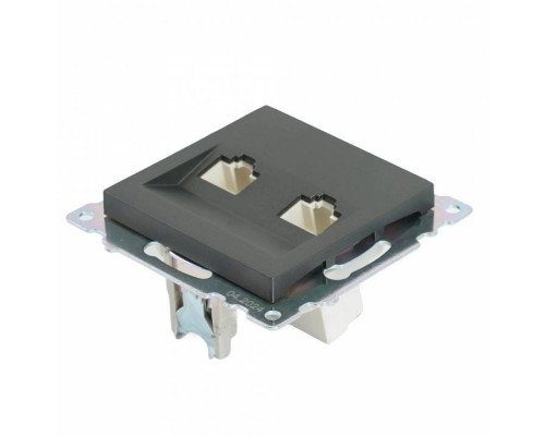 Розетка двойная Ethernet RJ-45 без рамки Stekker Катрин 50008