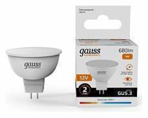 Лампа светодиодная Gauss Elementary MR16 GU5.3 5.5 Вт 3000 K 11519