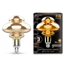 Лампа светодиодная Gauss LOFT Led Vintage Filament Flexible E27 8Вт 2400K 162802008