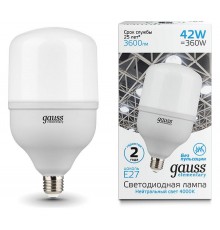 Лампа светодиодная Gauss Elementary LED T120 E27 42Вт 4000K 63224