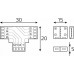 Соединитель лент T-образный жесткий Gauss Basic BT430