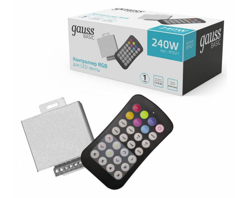 Контроллер RGB с пультом ДУ Gauss BT621