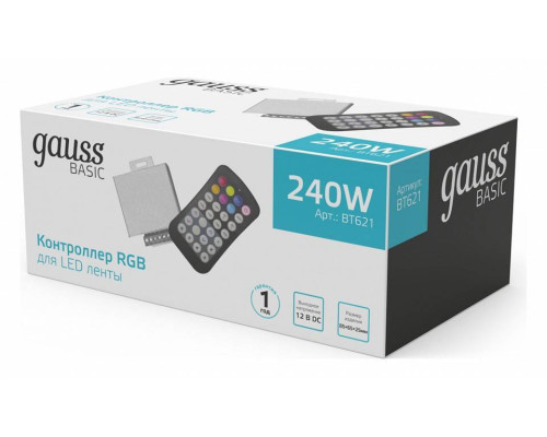 Контроллер RGB с пультом ДУ Gauss BT621