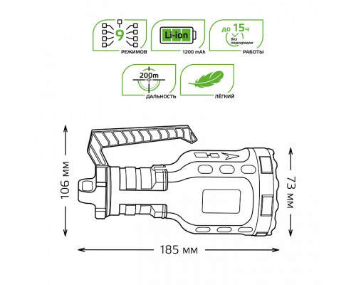Фонарь ручной Gauss  GF209