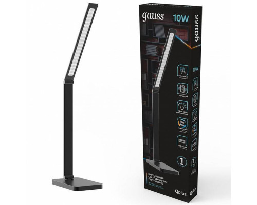 Настольная лампа офисная Gauss Qplus GT501 черная 10 Вт GT5012