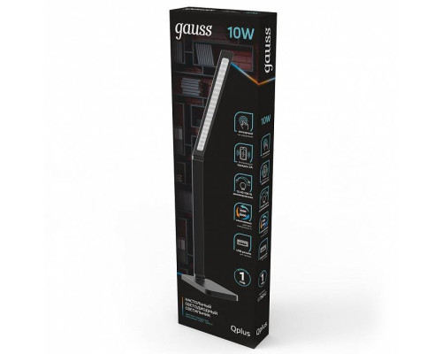 Настольная лампа офисная Gauss Qplus GT501 черная 10 Вт GT5012