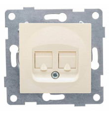 Розетка двойная телефонная RJ-12 Gusi Electric UGRA С11Т2-003