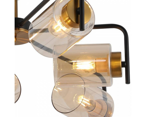 Люстра на штанге ILLUMICO  IL8248-6COU-79 BK GD