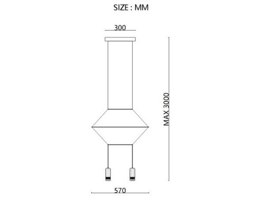Подвесной светильник Imperiumloft Via Wireflow polyhedral Via01