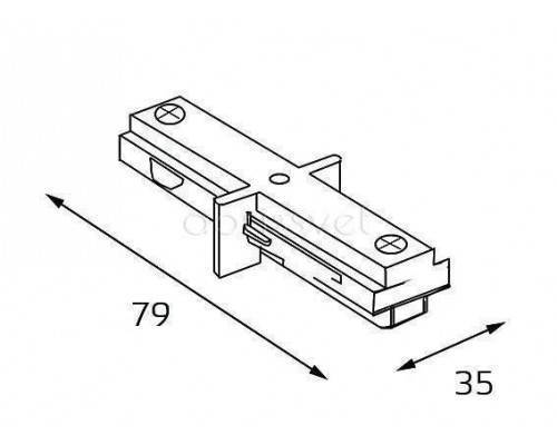 Соединитель линейный для треков Italline WSO WSO 78 white