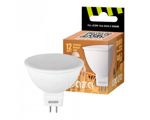Лампа светодиодная Jazzway  GU5.3 12Вт 3000K FLL- JCDR  12w GU5.3 3000K