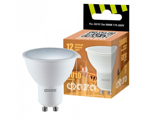 Лампа светодиодная Jazzway  GU10 12Вт 3000K FLL- GU10 12w 3000K