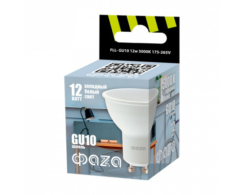 Лампа светодиодная Jazzway  GU10 12Вт 5000K FLL- GU10 12w 5000K