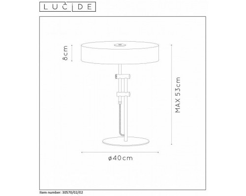 Настольная лампа декоративная Lucide Giada 30570/02/02