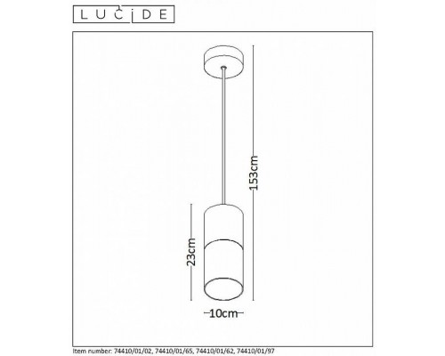 Подвесной светильник Lucide Zino 74410/01/02