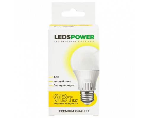 Лампа светодиодная LEDS POWER A60 006581