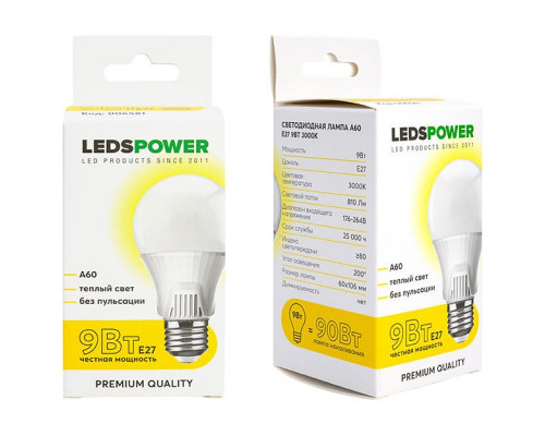 Лампа светодиодная LEDS POWER A60 006581