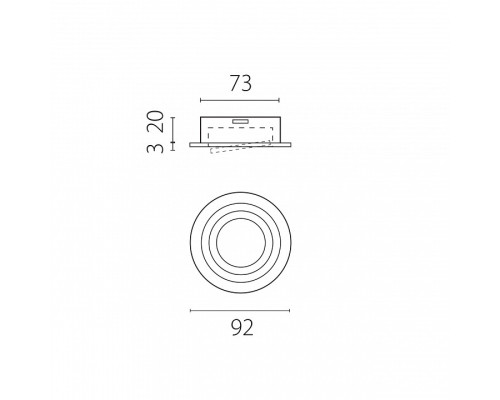Встраиваемый светильник Lightstar Singo Base 011610