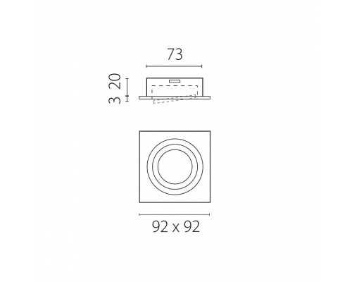 Встраиваемый светильник Lightstar Singo Base 011615