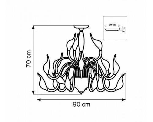 Люстра на штанге Lightstar Cigno Collo 751184