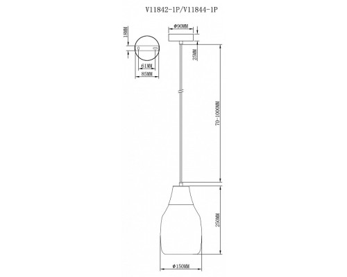 Подвесной светильник Moderli Adalina V11842-1P