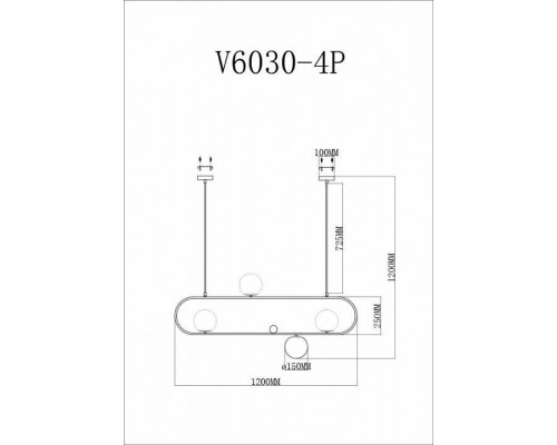 Подвесной светильник Moderli Miya V6030-4P