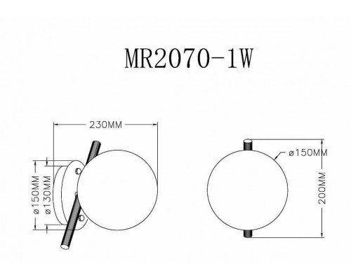 Бра MyFar Francis MR2070-1W