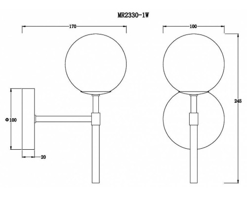 Бра MyFar Robert MR2330-1W