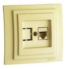 Розетка Ethernet RJ-45 Mono Electric Larissa 103-171705-125