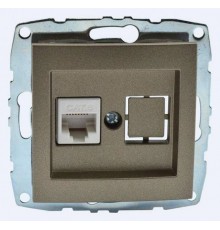 Розетка Ethernet RJ-45 без рамки Mono Electric Despina / Larissa 500-002305-125