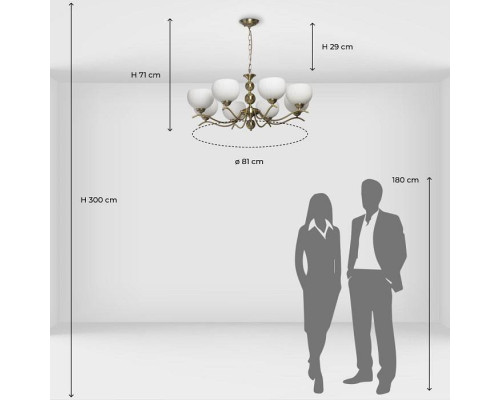 Подвесная люстра MW-Light Фелиция 28 8x60 Вт E14 347019808