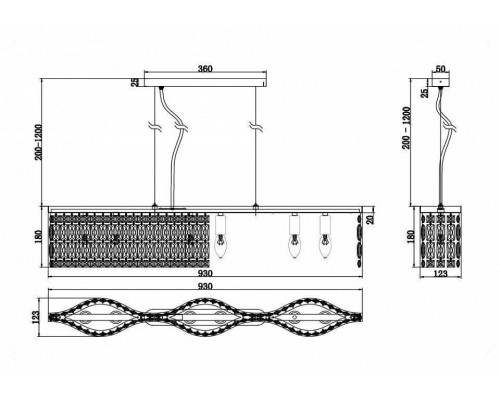 Подвесная люстра Maytoni Dune DIA005PL-06CH