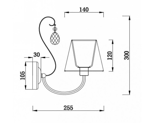 Бра Freya Vanda FR2030WL-02G