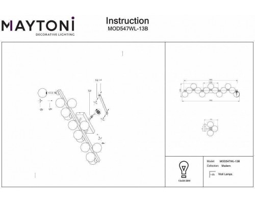 Бра Maytoni Dallas MOD547WL-13B